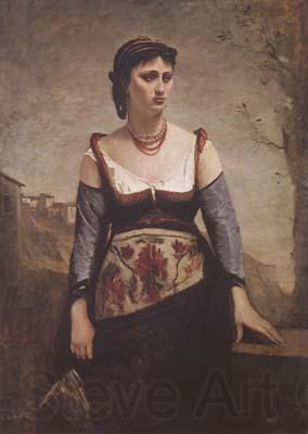 Jean Baptiste Camille  Corot Agostina (mk11) Germany oil painting art